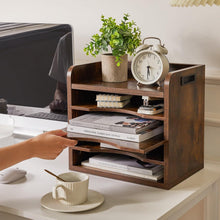 Schreibtisch Organizer Holz A4 Dokumentenablage