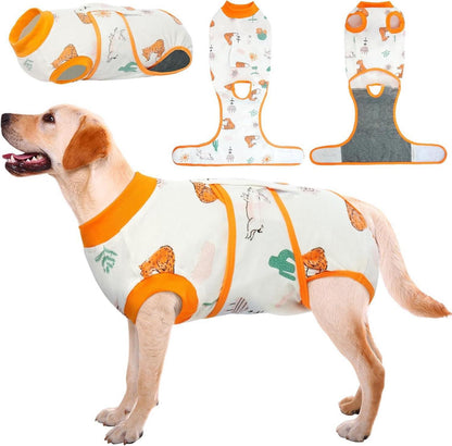 Chirurgischer Hundebody Atmungsaktiv Leckschutz Op Body Orange L