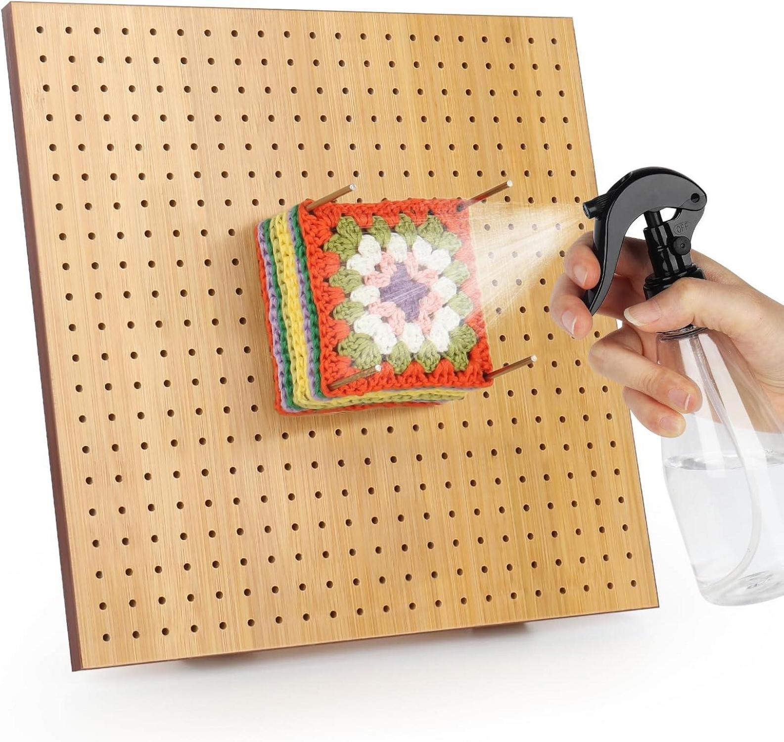 Granny Square Spanner 29 cm Bambus Blocking Board mit 30 Stiften