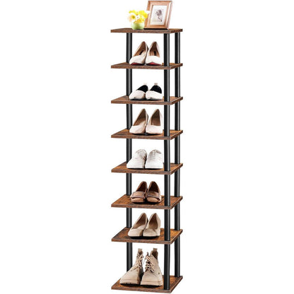 Schuhregal 8-lagiges Eckschuhregal Schuhablage Schuhschrank