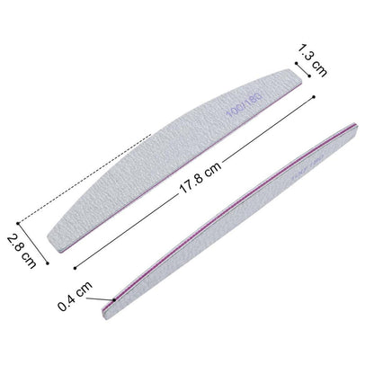 URAQT 6er-Pack Nagelfeilen 100/180 für Gelnägel, Einweg, lila Kern