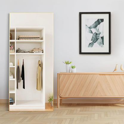 Großer Ganzkörperspiegel 165x60cm Gold – Wand- oder Standspiegel