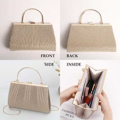 Clutch Handtasche Glitzer Abendtasche Damen Elegante