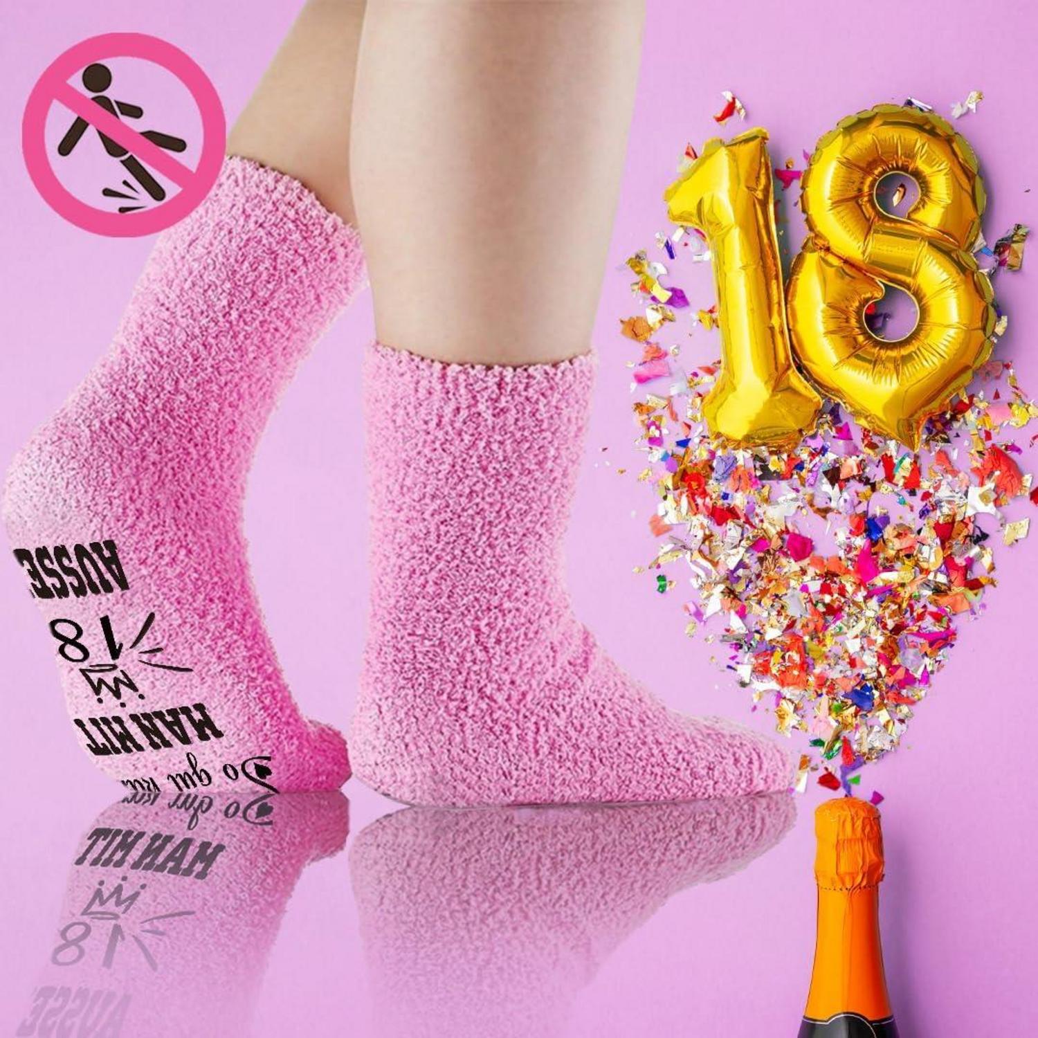 Flauschige Geschenkideen Lustige Kuschelsocken Damen 39-42 Geburtstag