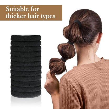 30 Stück Elastische Haargummis für Damen mit Dickem