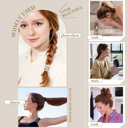 30 Stück Elastische Haargummis für Damen mit Dickem