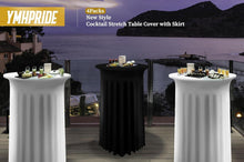 4er Packung Weiße Spandex Stretch Cocktail Tischdecke