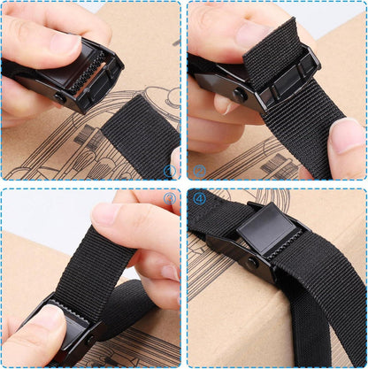Hejo Spanngurte Kurz 6er Pack 65cm Schwarz Verstellbar Zurrgurte Klemmschloss