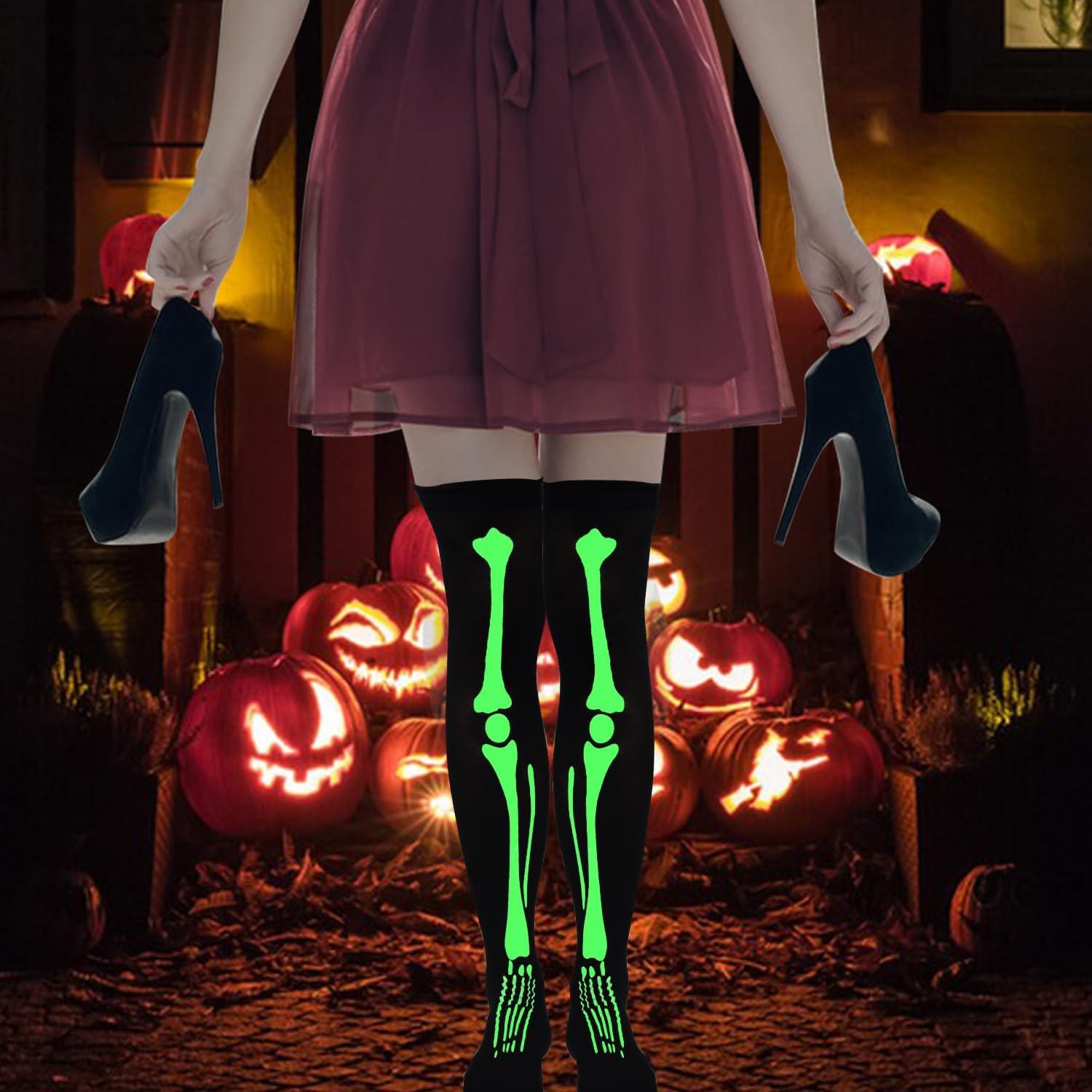 Halloween Skelett Kostüm Erwachsene Handschuhe Damen Strumpfhose Tattoo