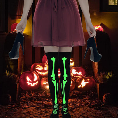 Halloween Skelett Kostüm Erwachsene Handschuhe Damen Strumpfhose Tattoo