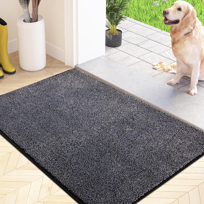 Schmutzfangmatte Innen rutschfeste Fußmatte 50x80cm waschbar Grey