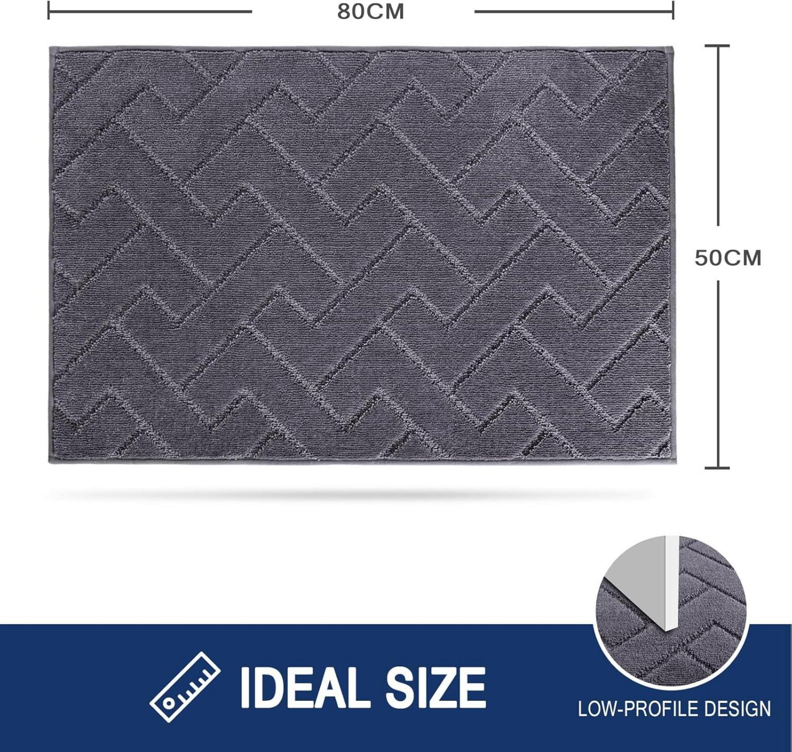 Schmutzfangmatte 50x80cm rutschfest waschbar absorbierend