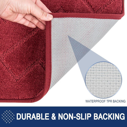 Schmutzfangmatte Innen 60x178cm Saugfähige Fußmatte waschbar Rot