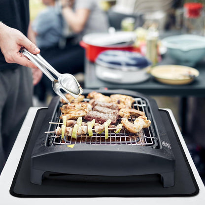 Hitzebeständige Grillmatte 40x60cm Schwarz für Blackstone