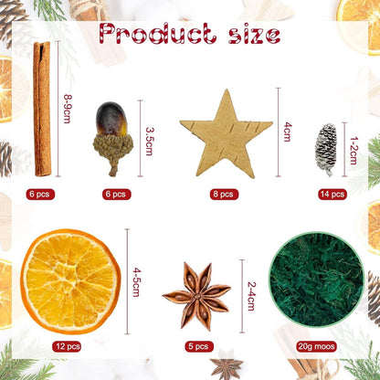52-teiliges Weihnachtsdeko Adventskranz Bastelset
