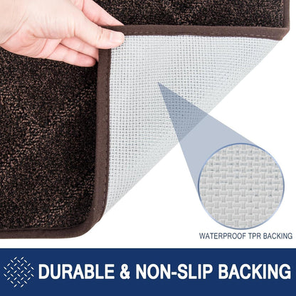 Schmutzfangmatte 86x150 cm Dunkelbraun, rutschfest & waschbar