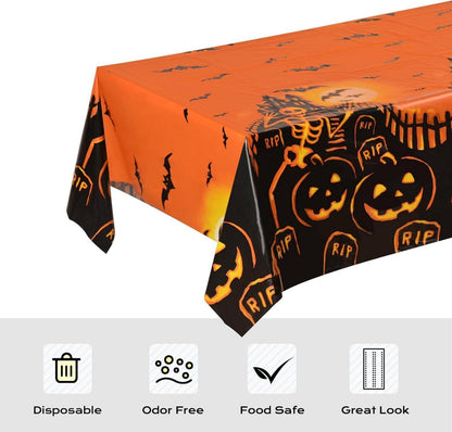 Halloween Tischdecke mit Luftballons Set