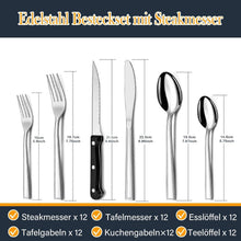 72-teiliges Besteck Set Edelstahl für 12 Personen