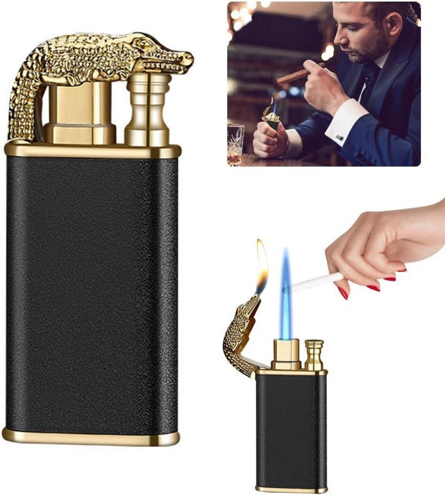 AVCXEC Magic Double Flame Feuerzeug - Blaues Jet Lighter