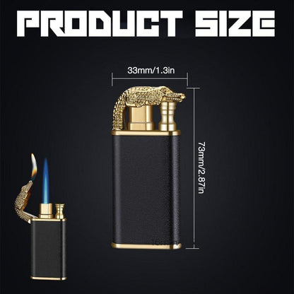 AVCXEC Magic Double Flame Feuerzeug Crocodile Lighter