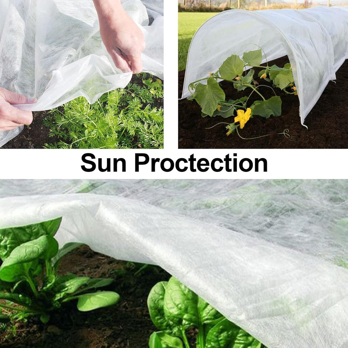 Wintervlies für Pflanzen Frostschutz 1m x 10m 17g/m² - Weiss