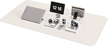 Großes Office Mousepad mit Leder, rutschfeste Unterlage 120x60cm