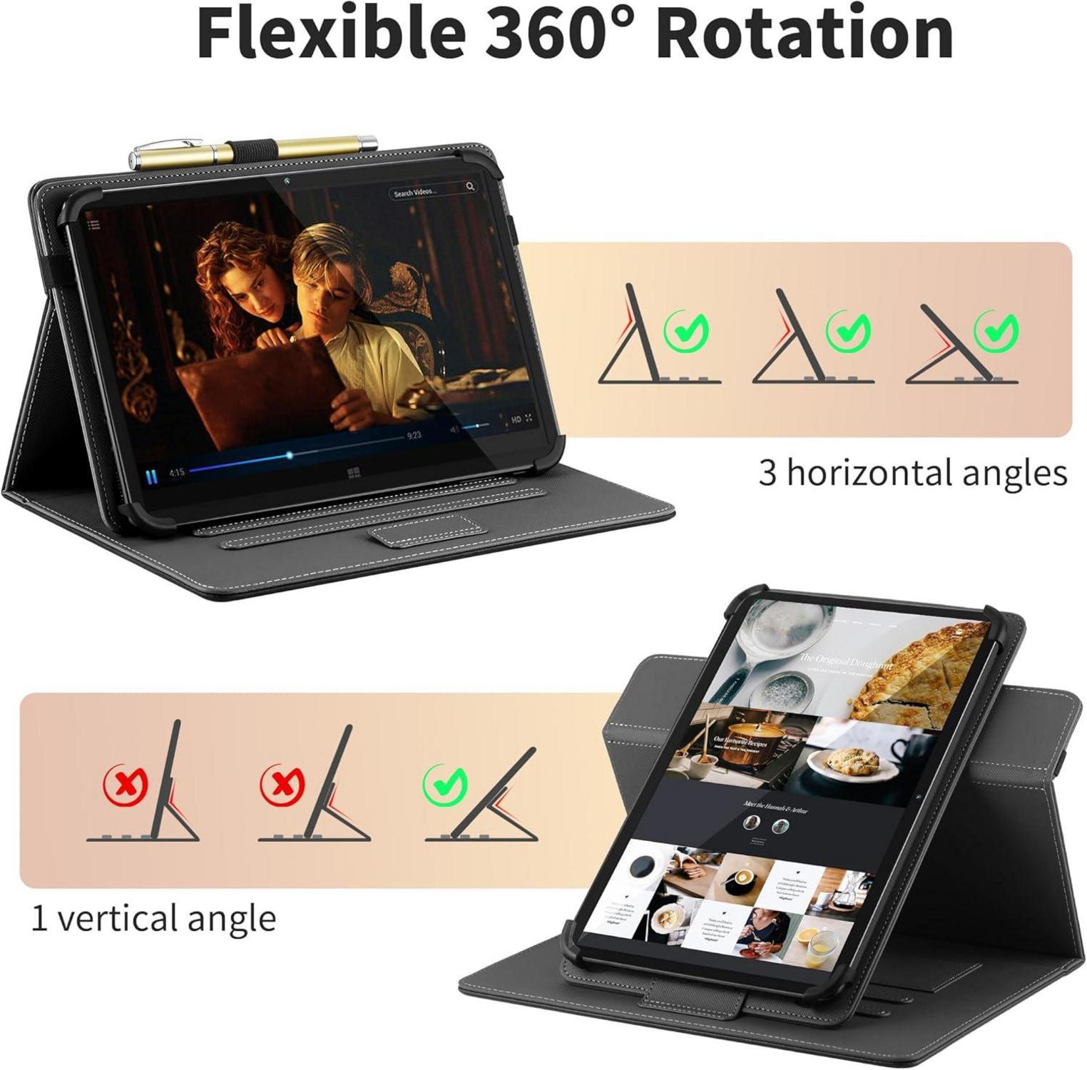 Universal Tablet Hülle 360 Grad Drehbar für 10-11 Zoll Tablet
