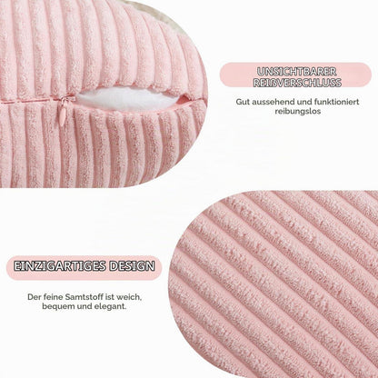 2x Cord Kissenbezug 50x50cm Rosa - Dekokissen für Sofa