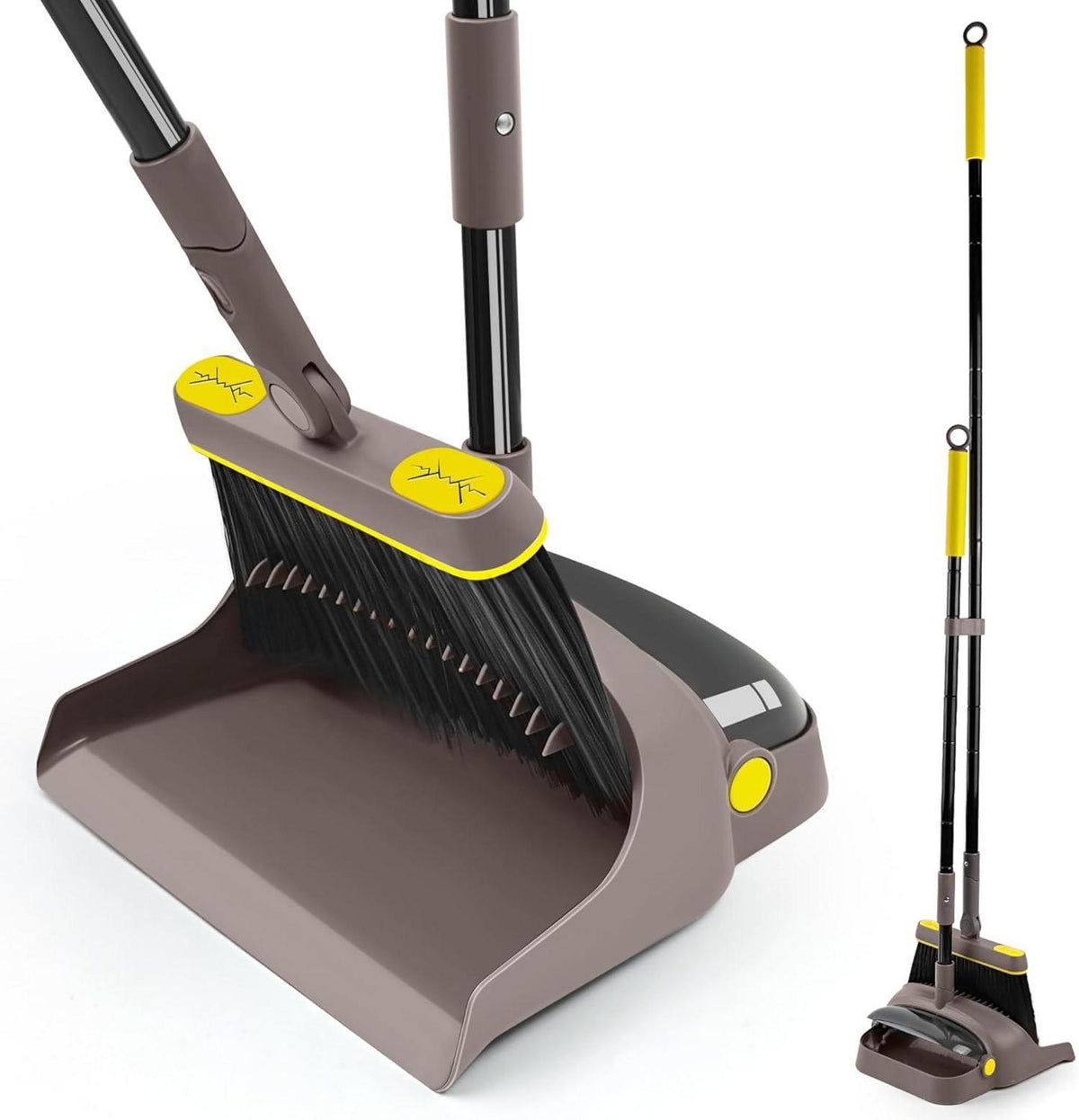 Langstieliges Besen und Kehrschaufel Set 138CM, 180 Grad
