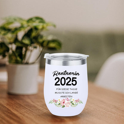 Ruhestand Geschenk Frau Rentnerin 350ml Thermobecher