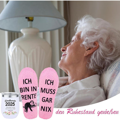 Ruhestand Geschenk Frau Rentnerin 350ml Thermobecher