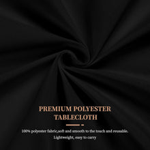 Schwarze Tischdecken 6er-Pack 153 x 320 cm Polyester für 2,4 m Tische