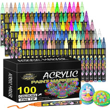 Acrylmarker Set 100 Farben – Wasserfest für Stein, Holz & Glas