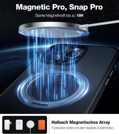 TORRAS Ostand R 360° Magnetischer Ring Ständer iPhone 15 Pro Max Hülle Schwarz