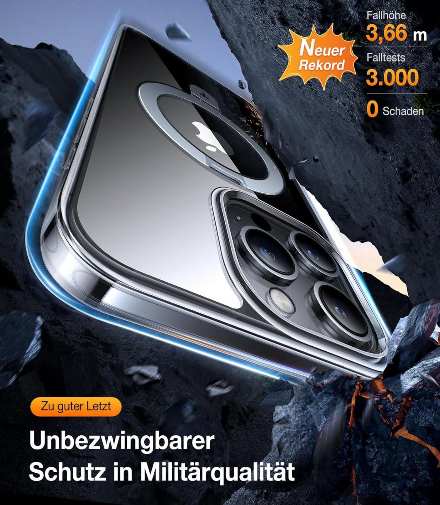 Handyhülle iPhone 15 Pro Max MagSafe Hülle Stoßfest Transparent