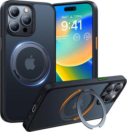 TORRAS iPhone 15 Pro Hülle MagSafe Schwarz Luxus Stoßfest