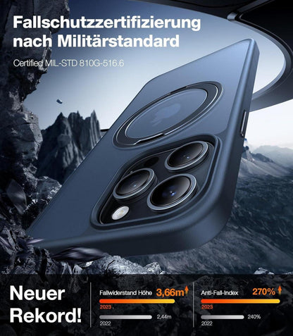 TORRAS iPhone 15 Pro Hülle MagSafe Schwarz Luxus Stoßfest