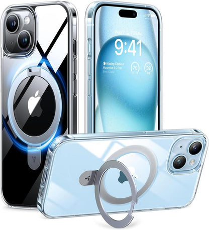 Transparente MagSafe iPhone 15 Hülle Stoßfest Militärschutz