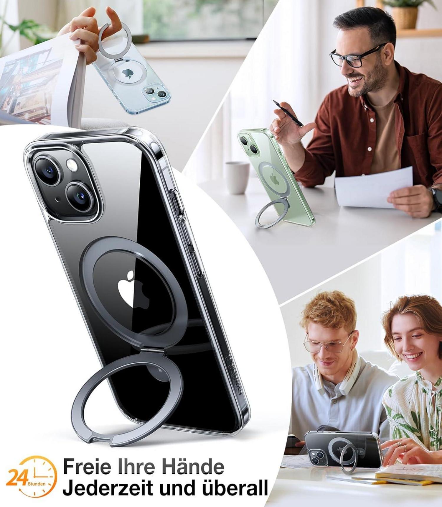 TORRAS Ostand iPhone 15 Hülle MagSafe Magnetisch Militärschutz