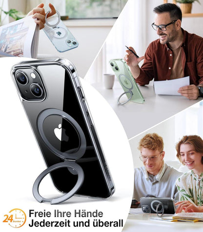 TORRAS Ostand iPhone 15 Hülle MagSafe Magnetisch Militärschutz