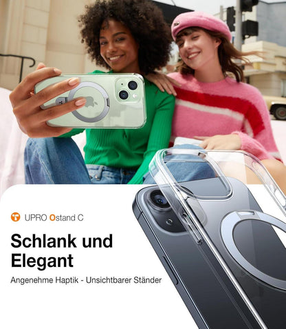Hülle für iPhone 15 MagSafe Ständer Militärschutz Shockproof Magnet