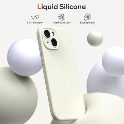 iPhone 15 Hülle Liquid Silicone mit Kameraschutz und Schutzfolie