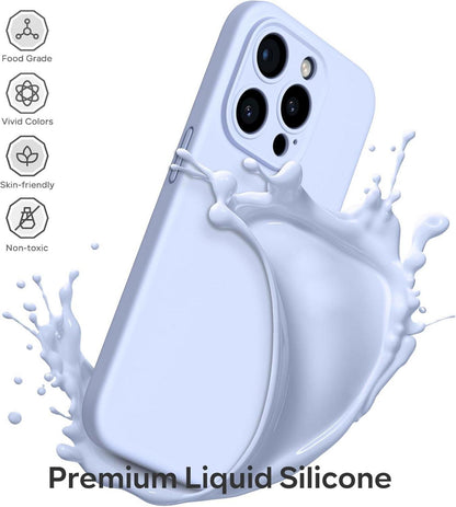 Liquid Silikon Hülle für iPhone 15 Pro Max stoßfest Blau
