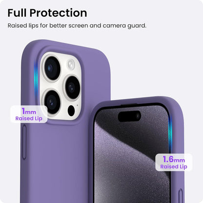 ORNARTO iPhone 15 Pro Max Hülle Silikon 6,7 Zoll - Kratzfeste Schutzhülle Violett