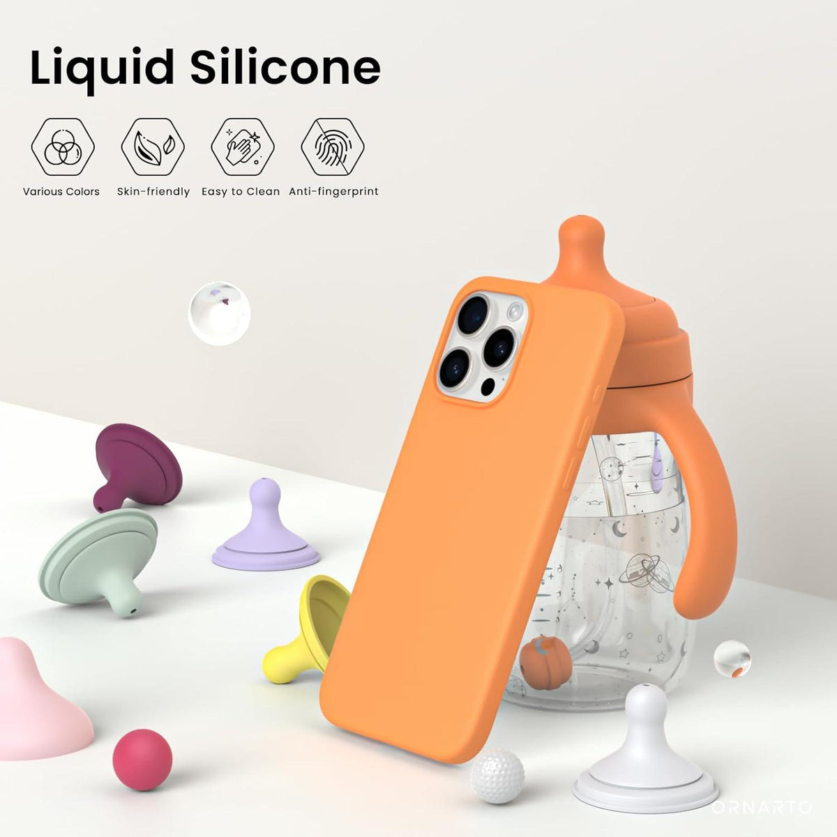 Silikon Hülle für iPhone 15 Pro Max 6,7 Zoll - Flüssiges Material
