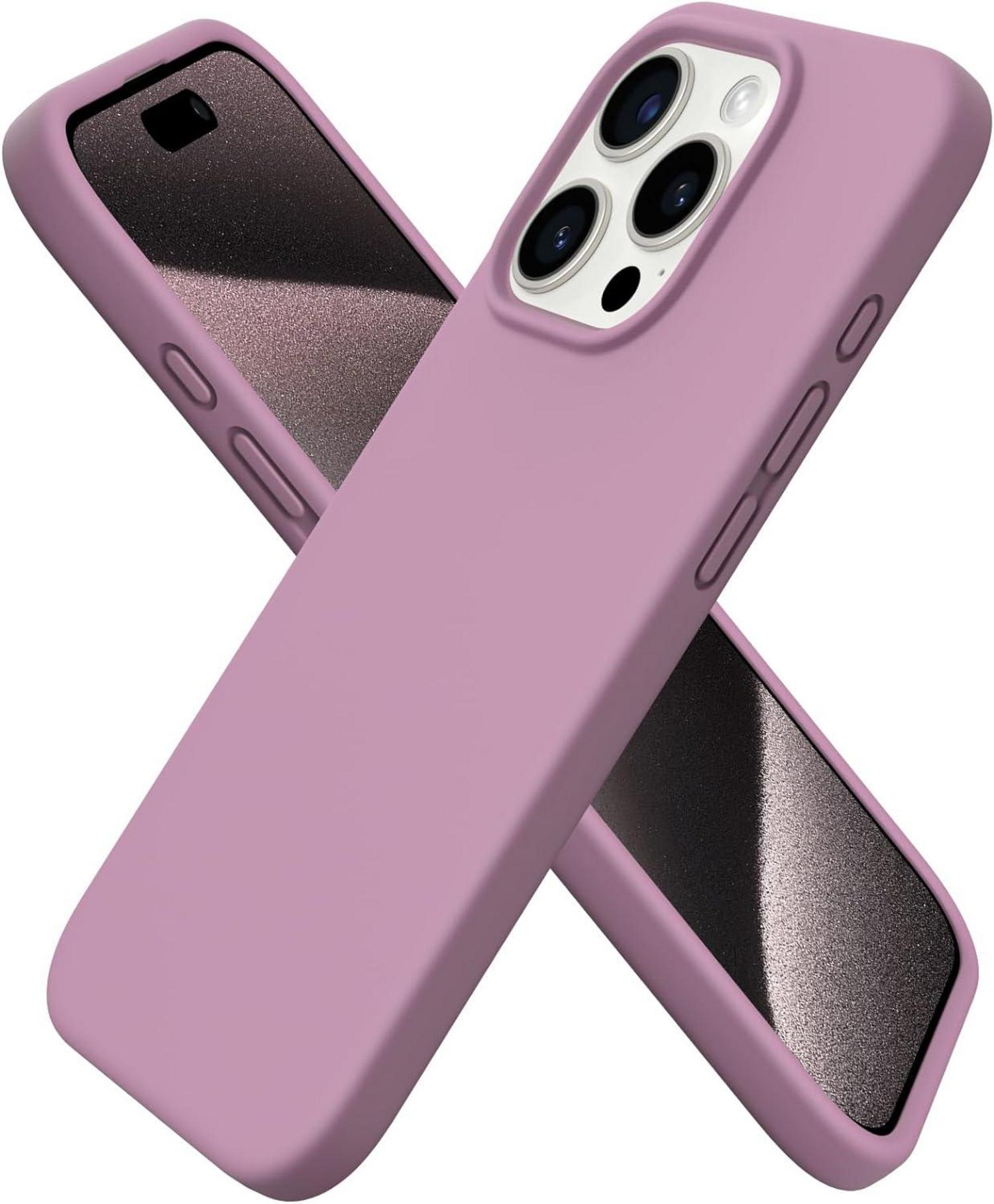 Silikon Hülle iPhone 15 Pro 6,1 Zoll flüssiges Silikon Lila