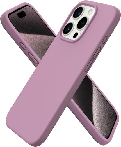 Silikon Hülle iPhone 15 Pro 6,1 Zoll flüssiges Silikon Lila