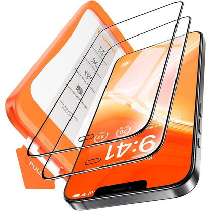 Panzerglas Schutzfolie für iPhone 14 & 15 Max/Plus 2er Pack