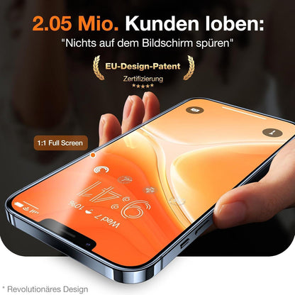 Panzerglas Schutzfolie für iPhone 14 & 15 Max/Plus 2er Pack