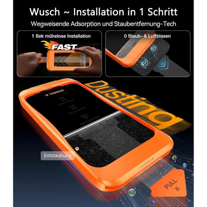 Panzerglas Schutzfolie für iPhone 14 & 15 Max/Plus 2er Pack